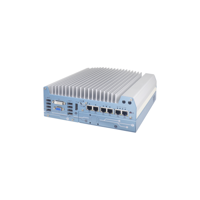 Nuvo-7000EP: front panel with interfaces