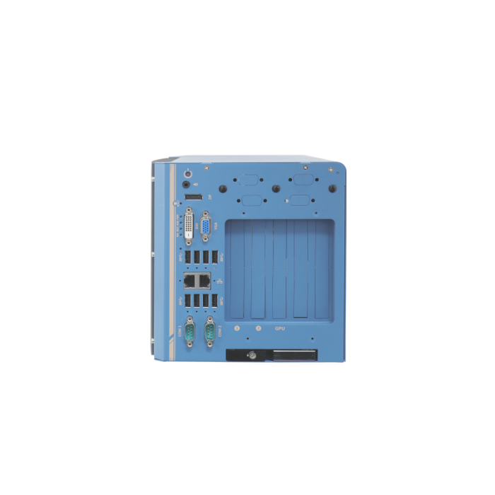 Nuvo-8108GC-XL  front panel with interfaces and hot-swappable HDD/SSD tray