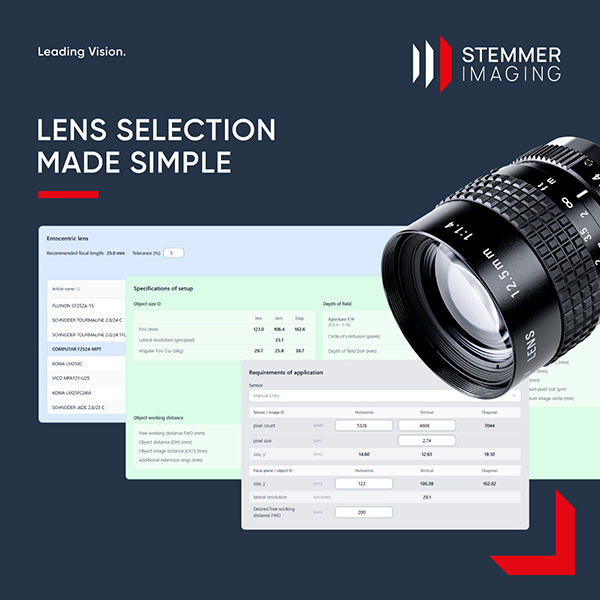 STEMMER IMAGING Lens Calculator Tool